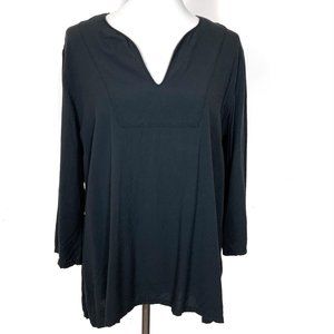 Jams World 3/4 Sleeve Blouse Size Large Black